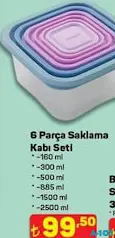 6 PARÇA SAKLAMA KABI SETİ